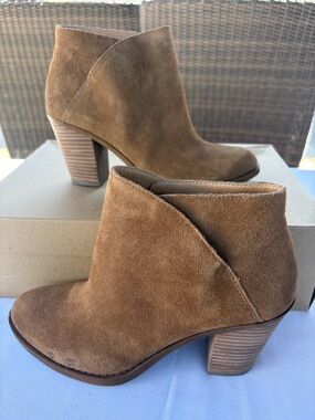 Lucky Brown Suede Boots, Size 8